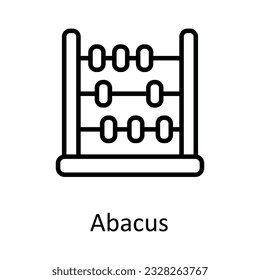 Abacus Vector outline Icon Design illustration. Education Symbol on White background EPS 10 File