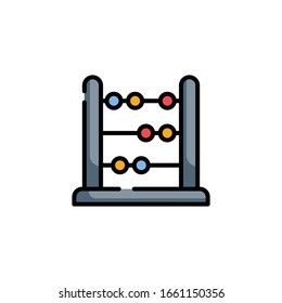 Ilustración de estilo vectorial Abacus. Icono de esquema rellenado por empresas y finanzas.