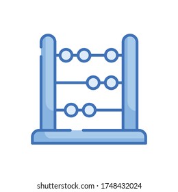 Abacus Vector Style illustration. Filled Outline Icon. EPS 10
