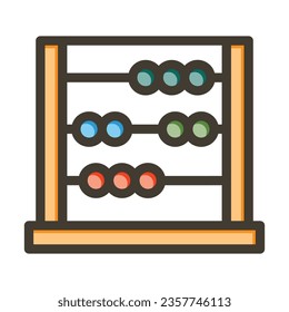 Abacus Vector Thick Line Filled Colors Icon For Personal And Commercial Use.
