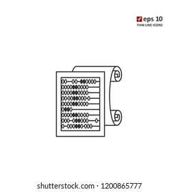 Abacus - vector thin line icon on white background. Symbol for web, infographics, print design and mobile UX/UI kit. Vector illustration, EPS10.