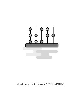 Abacus  Web Icon. Flat Line Filled Gray Icon Vector