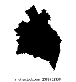 Abai region map, administrative division of Kazakhstan. Vector illustration.
