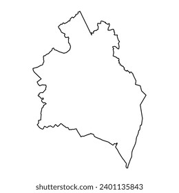 Abai region map, administrative division of Kazakhstan. Vector illustration.