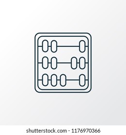 Abak icon line symbol. Premium quality isolated abacus element in trendy style.