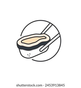 Abalone food icon. Cuisine symbol. Food delicacy illustration