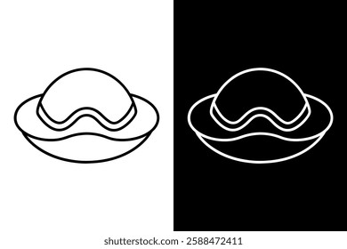 Abalone icon vector on White Background ,Vector Art Illustration on white background.