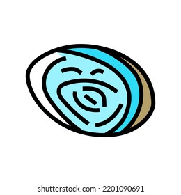 abalone sea shell beach color icon vector. abalone sea shell beach sign. isolated symbol illustration