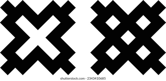 Aban adinkra symbol. Ghana decorative design. African pattern symbol.