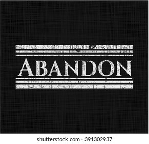 Emblema de pizarra de Abandon