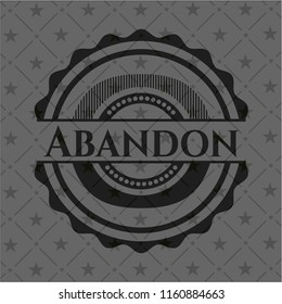 Abandon dark icon or emblem
