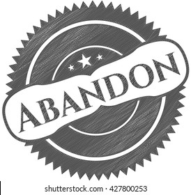 Abandonziehen mit Bleistift-Effekt
