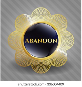 Abandon golden emblem or badge