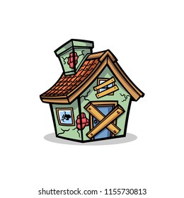 Abandon House Design Vector