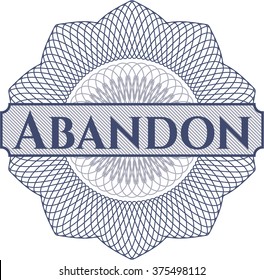 Abandon inside a money style rosette