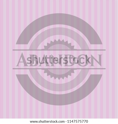 Abandon realistic pink emblem
