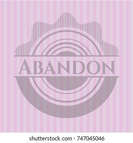 Abandon retro pink emblem