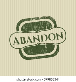 Sello de caucho de abandón con textura gruesa