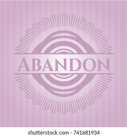 Abandon vintage pink emblem