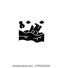 abandoned icon design on white background