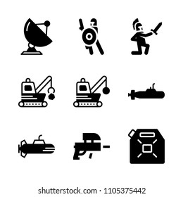 abandoned, safe, fun and centurion icons in War vector set. Graphics for web and design