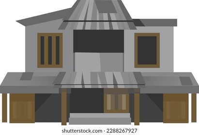 Abandoned Tin Poor House Slum Cabin Metal Place Design Isolated