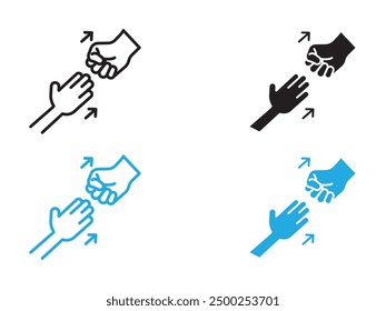Signo de contorno de Vector blanco y negro