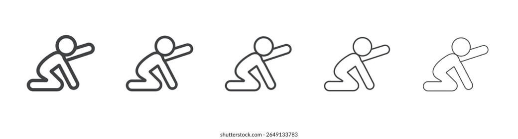 abandonment icon outline ilustration vector symbol