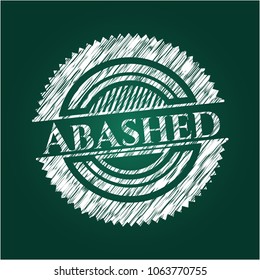 Abashed chalk emblem written on a blackboard