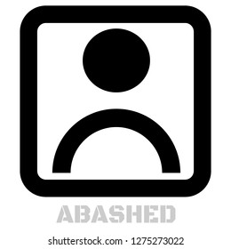 Abashed concept icon on white