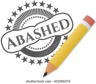 Abashed drawn in pencil