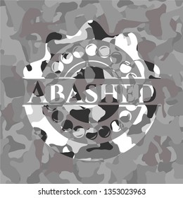 Abashed grey camouflage emblem