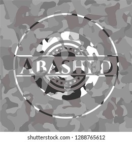 Abashed on grey camouflage pattern