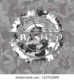 Abashed on grey camouflaged pattern