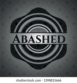 Abashed retro style black emblem. Vector Illustration. Detailed.