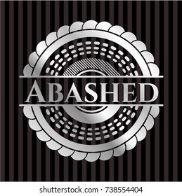Abashed silver shiny badge