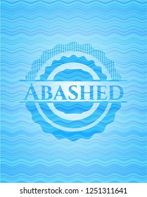 Abashed water wave emblem background.