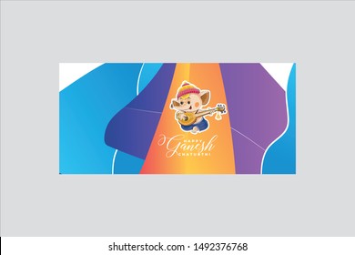 Abastract Background  Design Happy Ganesh