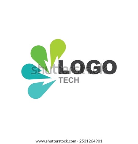 Abastract Tech Logo Design Template.