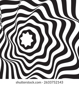 Óptica de onda de ilustração vibrante abastrata
