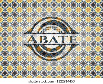 Abate arabesque style badge. arabic decoration.