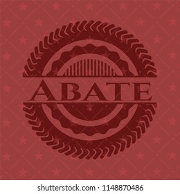 Abate badge with red background
