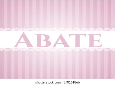 Abate banner or card