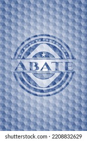 Abate blue hexagon emblem. Vector Illustration. Detailed. 