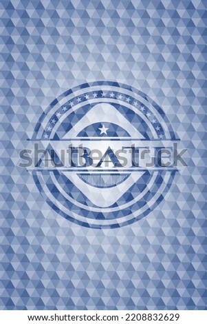 Abate blue hexagon emblem. Vector Illustration. Detailed. 