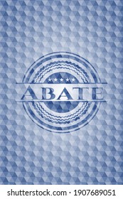 Abate blue polygonal badge. Vector Illustration. Detailed. 
