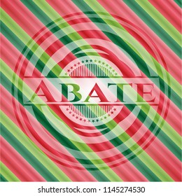 Abate christmas colors style badge.