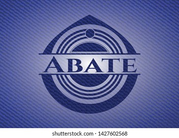 Abate emblem with jean background. Vector Illustration. Detailed.