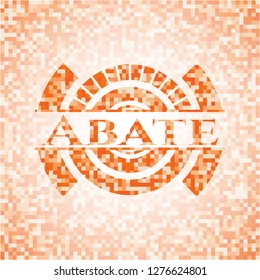 Abate orange mosaic emblem