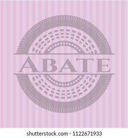 Abate pink emblem. Vintage.